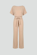 Miss | Jumpsuit Dames Wijde Pijpen Korte Mouw - Viscose - Miss Madera MIS-E9YY3S