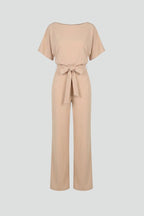 Miss | Jumpsuit Dames Wijde Pijpen Korte Mouw - Viscose - Miss Madera MIS-E9YY3S