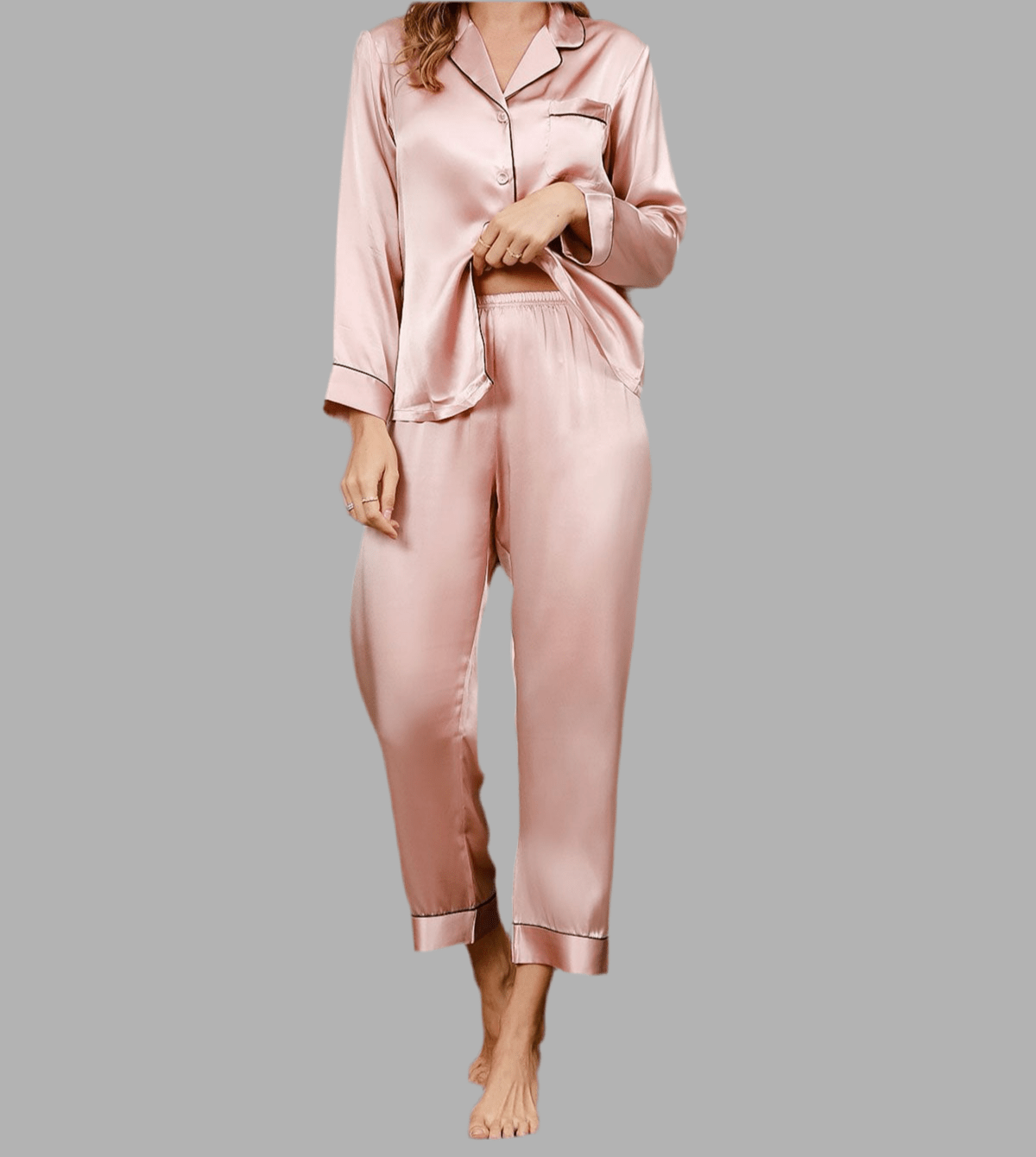 Miss | Jumpsuit Dames Zijde Nachtmode - Moerbei Zijde - Miss Madera MIS-CJI4U0