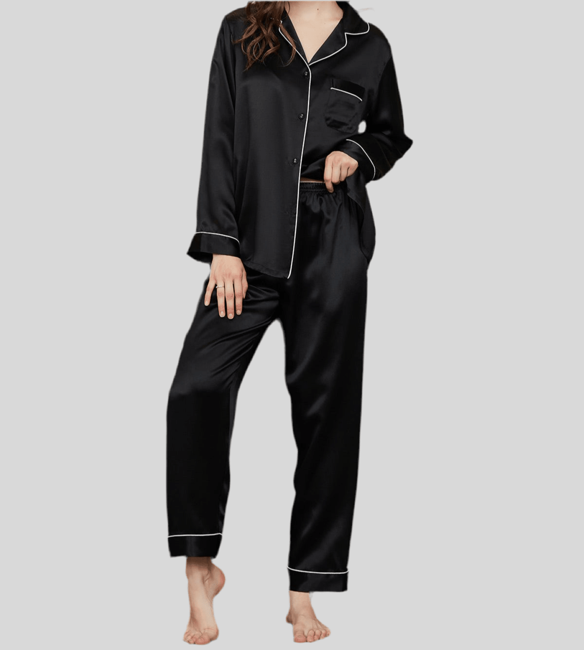 Miss | Jumpsuit Dames Zijde Nachtmode - Moerbei Zijde - Miss Madera MIS-AAFBMU