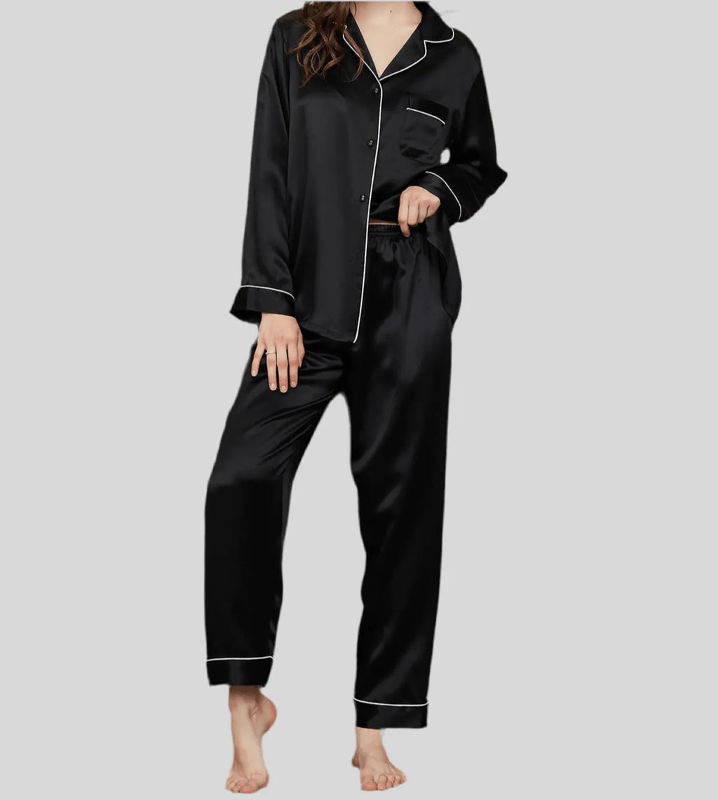 Miss | Jumpsuit Dames Zijde Nachtmode - Moerbei Zijde - Miss Madera MIS-AAFBMU
