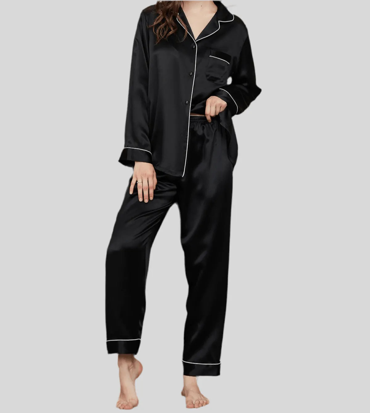 Miss | Jumpsuit Dames Zijde Nachtmode - Moerbei Zijde - Miss Madera MIS-AAFBMU