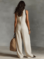 Miss | Jumpsuit Dames Zomer Mouwloos - Katoen - Miss Madera MIS-IEG1IM