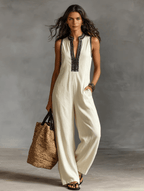 Miss | Jumpsuit Dames Zomer Mouwloos - Katoen - Miss Madera MIS-IEG1IM