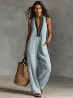 Miss | Jumpsuit Dames Zomer Mouwloos - Katoen - Miss Madera MIS-N0W1UI