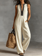 Miss | Jumpsuit Dames Zomer Mouwloos - Katoen - Miss Madera MIS-IEG1IM