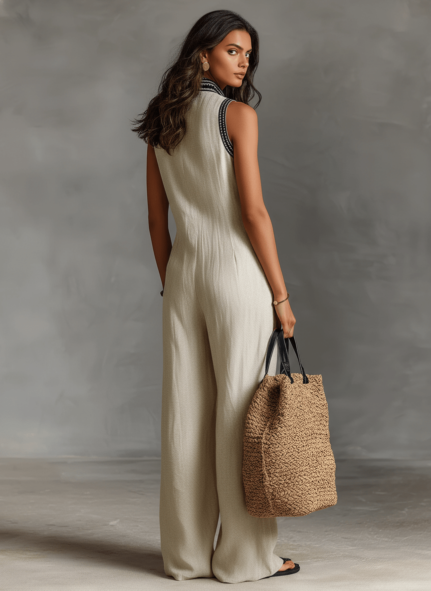 Miss | Jumpsuit Dames Zomer Mouwloos - Katoen - Miss Madera MIS-IEG1IM