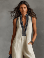 Miss | Jumpsuit Dames Zomer Mouwloos - Katoen - Miss Madera MIS-N0W1UI