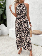 Miss | Jumpsuit Dames Zomer Neckholder Leopard - Viscose - Miss Madera MIS-8LKXIR