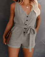 Miss | Jumpsuit Dames Zomer V-hals Losse Pasvorm - Polyester - Miss Madera MIS-MM58FI