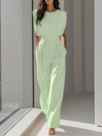 Miss | Jumpsuit Dames Zomer Wijde Pijpen Getailleerd - Viscose - Miss Madera MIS-B9PCI3