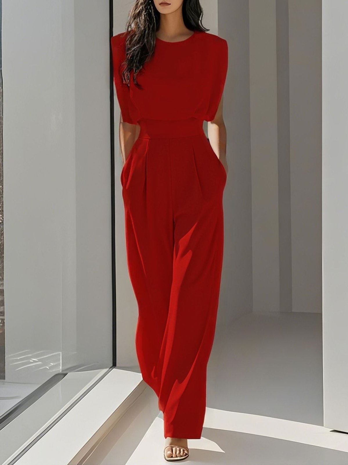 Miss | Jumpsuit Dames Zomer Wijde Pijpen Getailleerd - Viscose - Miss Madera MIS-DUVUXT