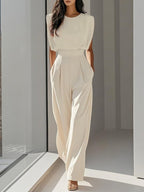 Miss | Jumpsuit Dames Zomer Wijde Pijpen Getailleerd - Viscose - Miss Madera MIS-9UF8ZE