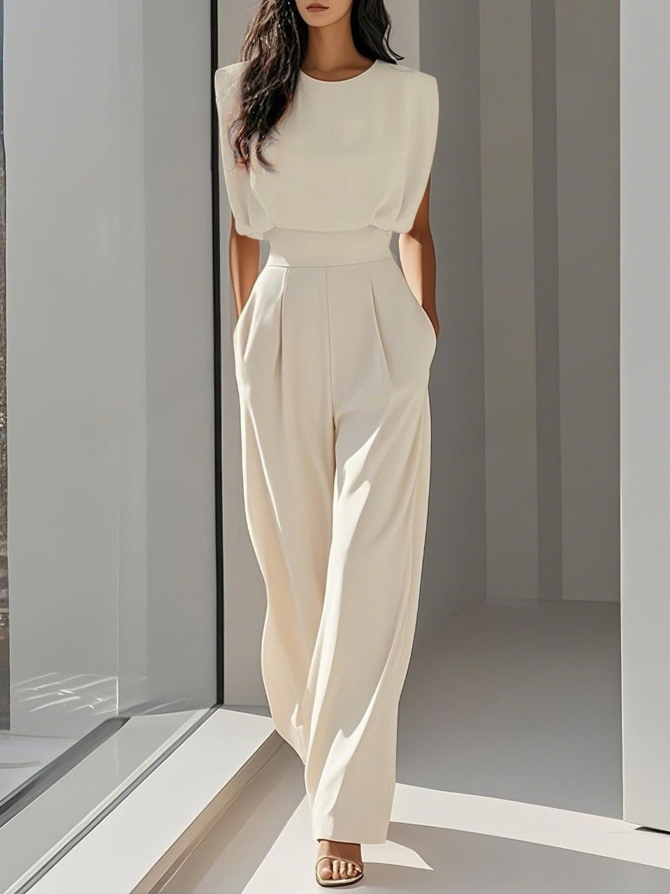 Miss | Jumpsuit Dames Zomer Wijde Pijpen Getailleerd - Viscose - Miss Madera MIS-9UF8ZE