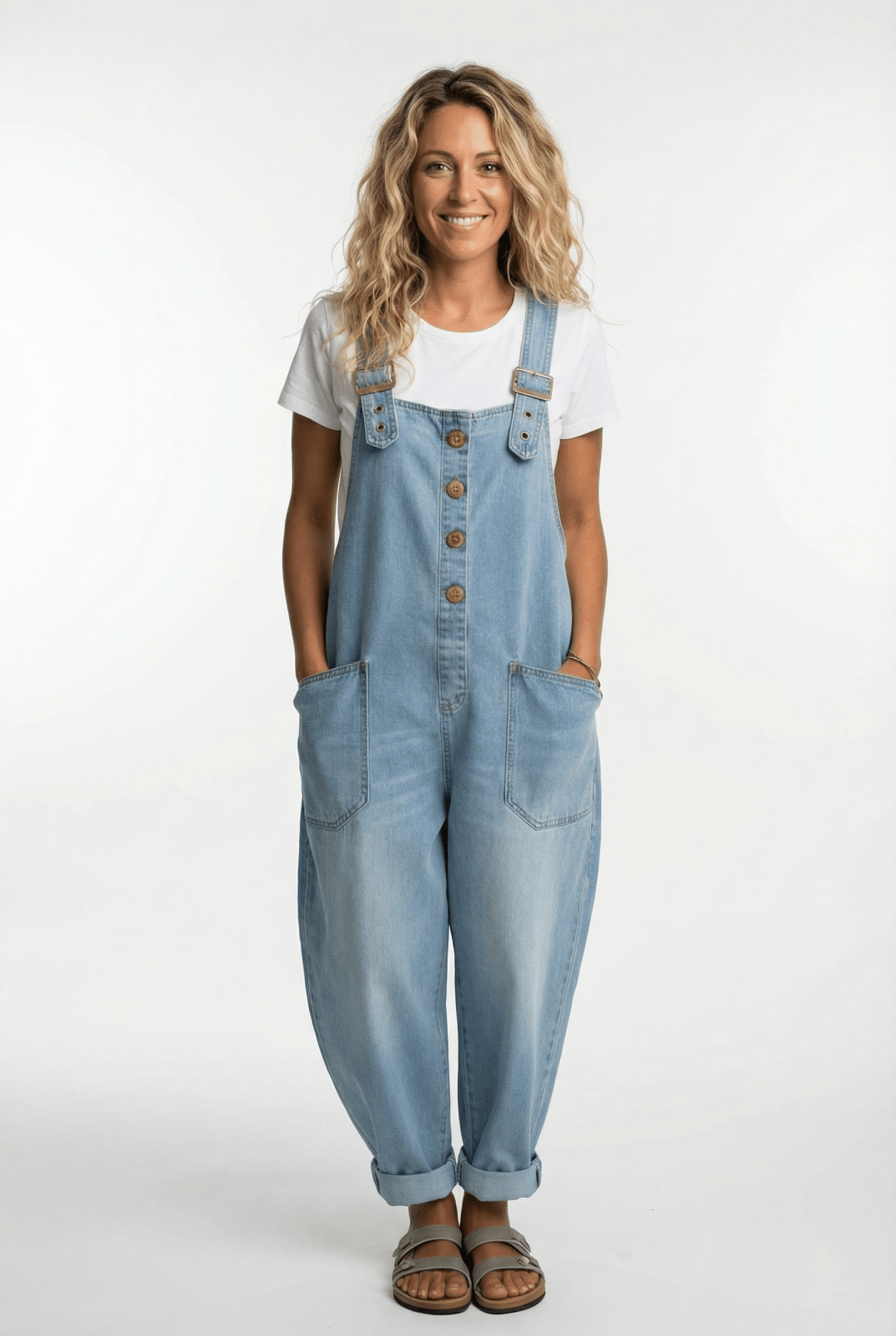 Miss | Jumpsuit Tuinpak Dames Wijd - Denim - Miss Madera MIS-EDF4TC