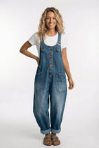 Miss | Jumpsuit Tuinpak Dames Wijd - Denim - Miss Madera MIS-PYFIR3