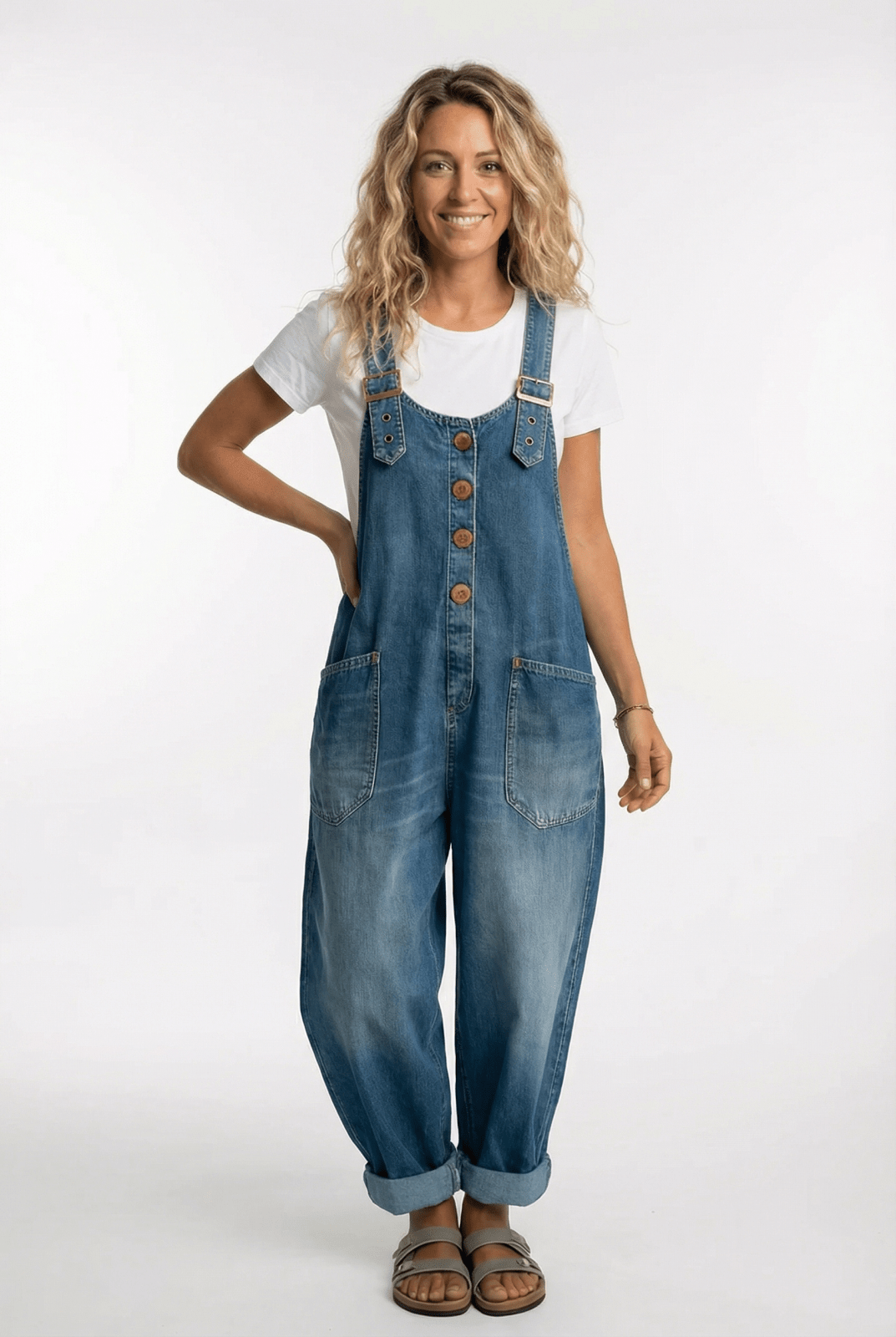 Miss | Jumpsuit Tuinpak Dames Wijd - Denim - Miss Madera MIS-PYFIR3