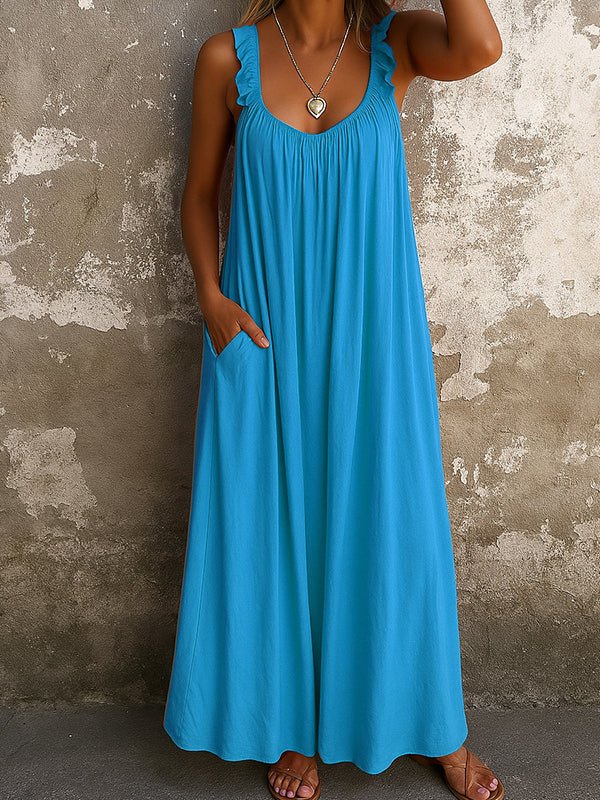 Miss | Jurk Dames A-Lijn Maxi Losvallend - Polyester - Miss Madera MIS-KJVNHH