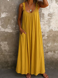Miss | Jurk Dames A-Lijn Maxi Losvallend - Polyester - Miss Madera MIS-BNGSJM