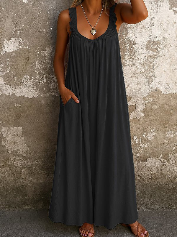 Miss | Jurk Dames A-Lijn Maxi Losvallend - Polyester - Miss Madera MIS-3PQHNB