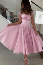 Miss | Jurk Dames A-lijn Midi Sweetheart Tule Mouwtjes - Tule - Miss Madera MIS-71PCNX