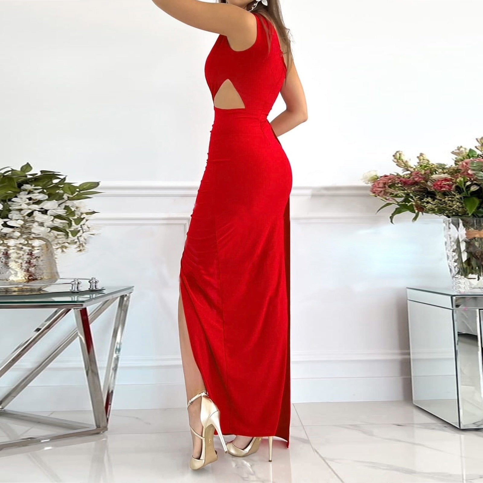 Miss | Jurk Dames Avond Elegant - Satijn - Miss Madera MIS-VI417W