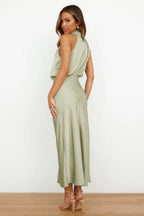 Miss | Jurk Dames Avond Neckholder Midi - Satijn - Miss Madera MIS-6M8JS5