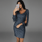 Miss | Jurk Dames Avond Pailletten - Polyester - Miss Madera MIS-I20NKR