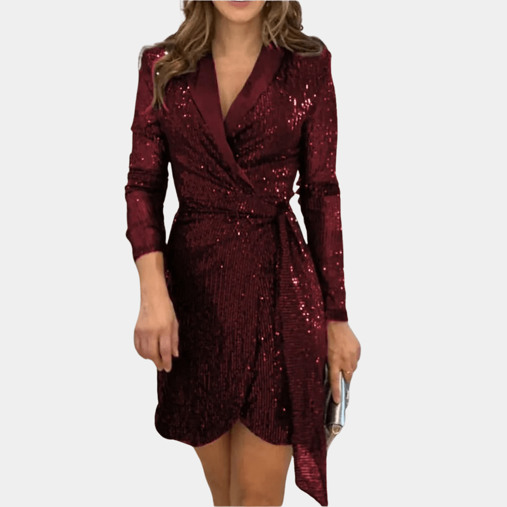 Miss | Jurk Dames Blazerstijl met Ceintuur - Polyester - Miss Madera MIS-V0ALMW