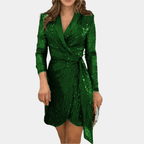 Miss | Jurk Dames Blazerstijl met Ceintuur - Polyester - Miss Madera MIS-OTSNY2