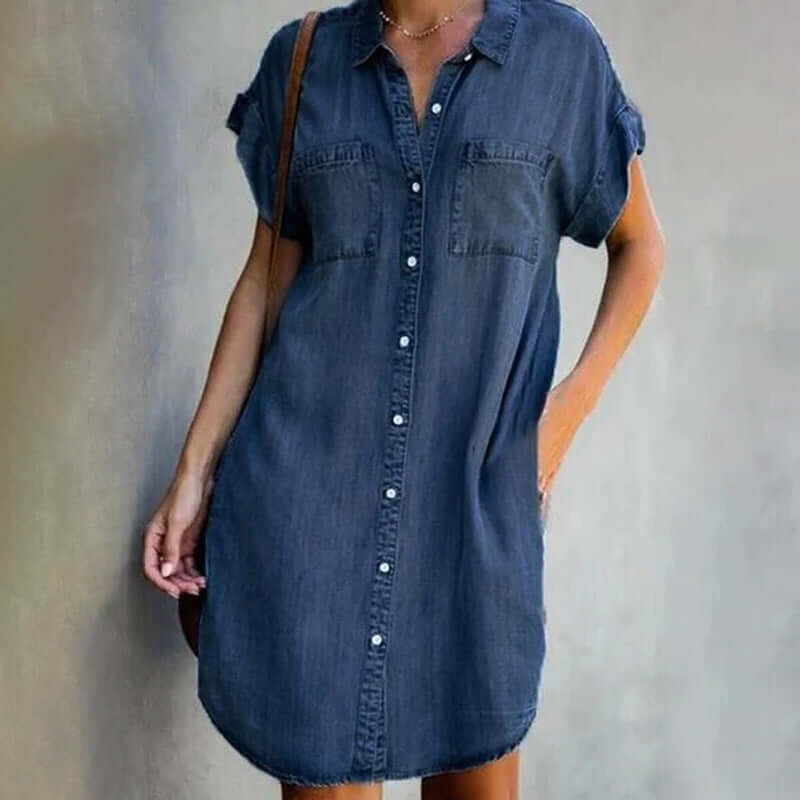 Miss | Jurk Dames Casual Denim - Denim - Miss Madera MIS-IQDAHT