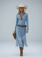 Miss | Jurk Dames Casual Lang - Polyester - Miss Madera