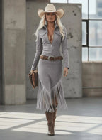 Miss | Jurk Dames Casual Lang - Polyester - Miss Madera