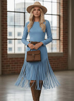 Miss | Jurk Dames Casual Lang - Polyester - Miss Madera