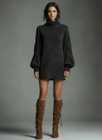 Miss | Jurk Dames Casual Lang - Premium suède - Miss Madera
