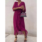 Miss | Jurk Dames Casual Maxi - Leer - Miss Madera