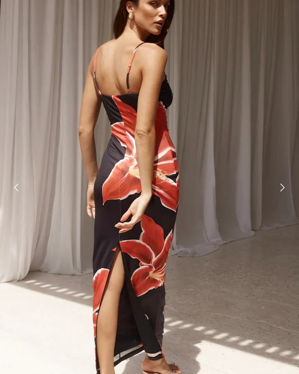 Miss | Jurk Dames Casual Midi - Viscose - Miss Madera