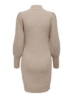 Miss | Jurk Dames Casual Mini Hoge Hals - Stretch - Miss Madera MIS-HLC7OG