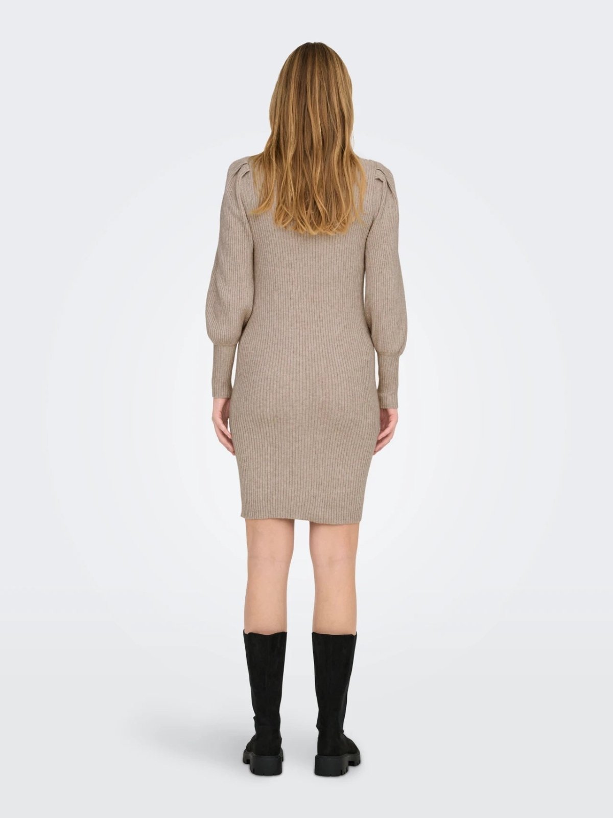 Miss | Jurk Dames Casual Mini Hoge Hals - Stretch - Miss Madera MIS-ZT39G5