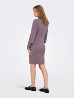 Miss | Jurk Dames Casual Mini Hoge Hals - Stretch - Miss Madera MIS-HLC7OG