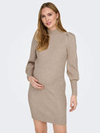 Miss | Jurk Dames Casual Mini Hoge Hals - Stretch - Miss Madera MIS-HLC7OG