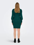 Miss | Jurk Dames Casual Mini Hoge Hals - Stretch - Miss Madera MIS-QC0FB9