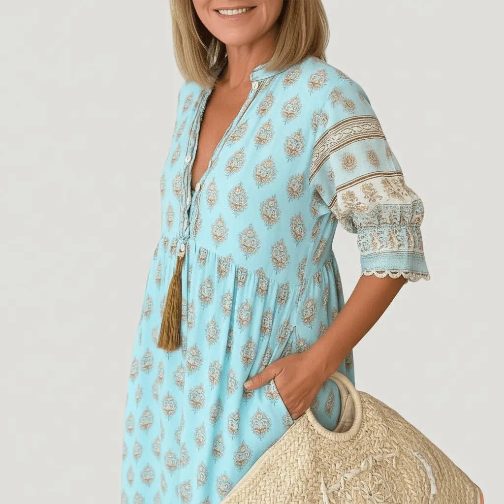 Miss | Jurk Dames Casual Relaxed - 100% viscose - Miss Madera