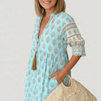 Miss | Jurk Dames Casual Relaxed - 100% viscose - Miss Madera