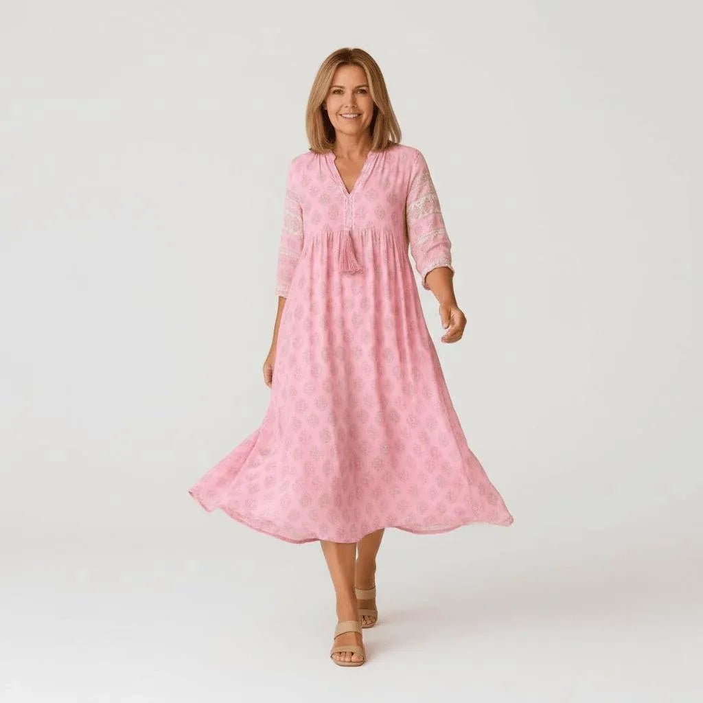 Miss | Jurk Dames Casual Relaxed - 100% viscose - Miss Madera