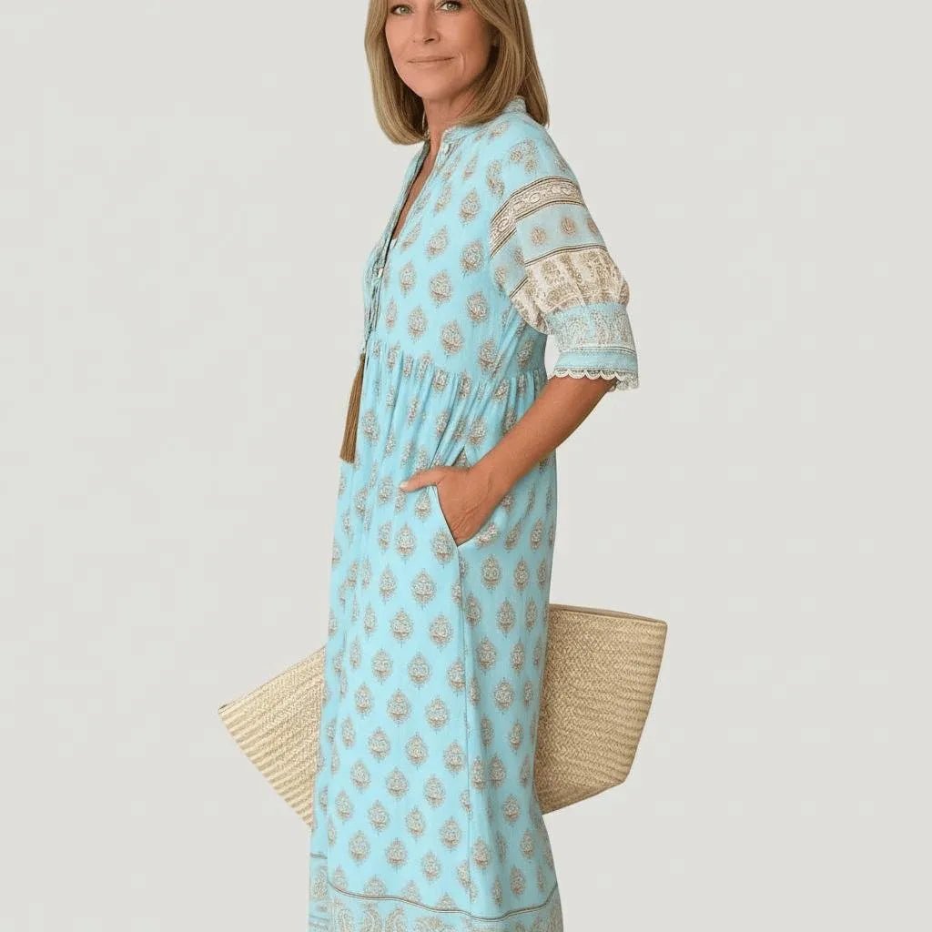Miss | Jurk Dames Casual Relaxed - 100% viscose - Miss Madera