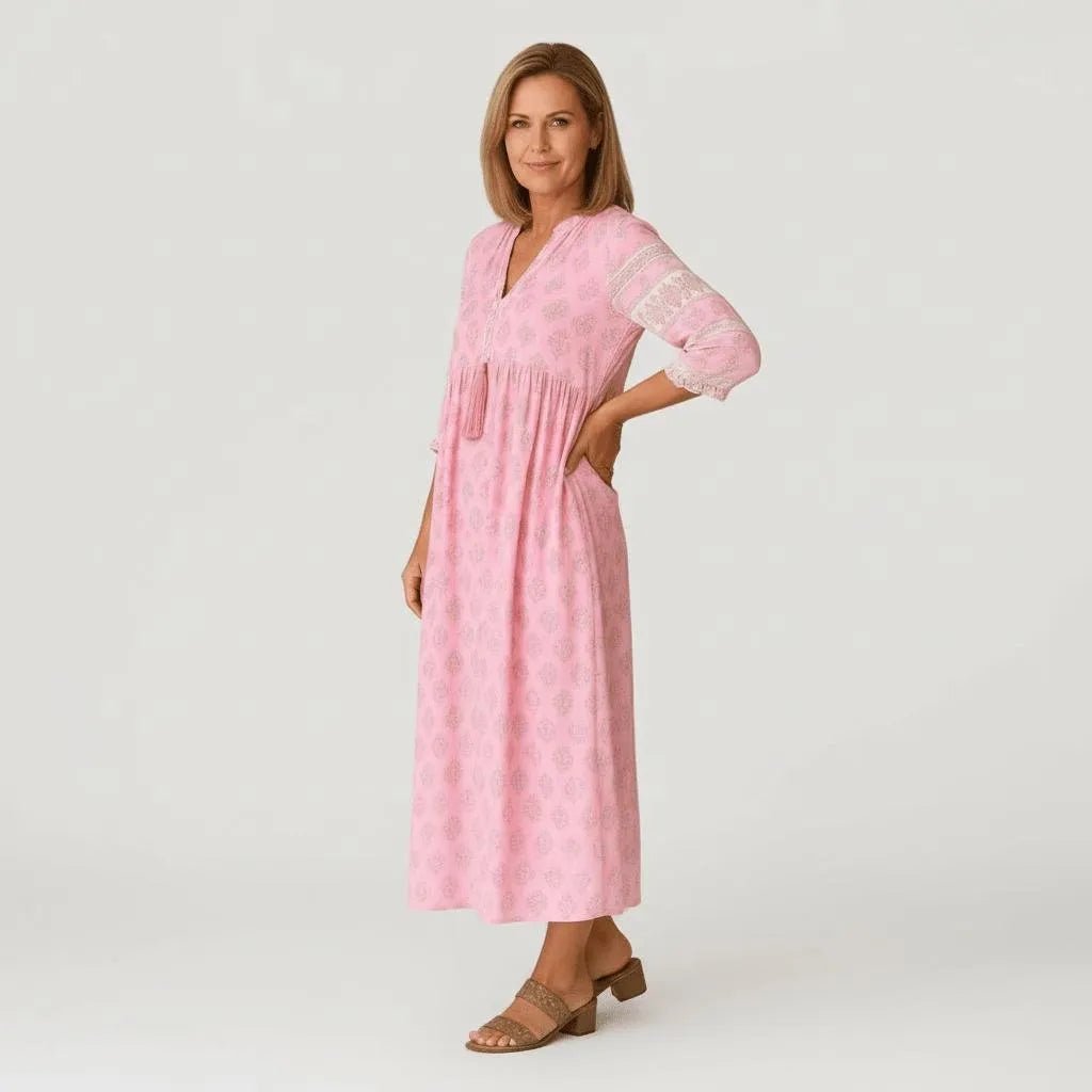 Miss | Jurk Dames Casual Relaxed - 100% viscose - Miss Madera