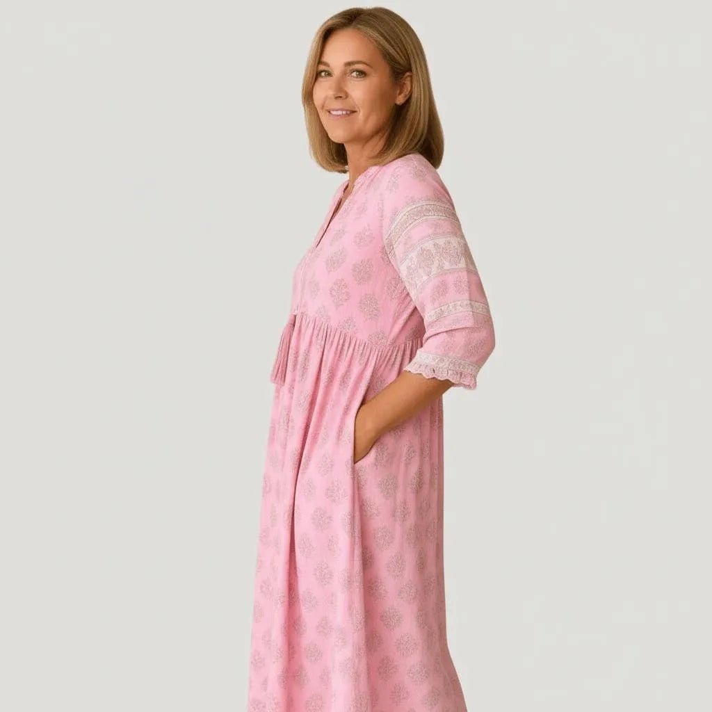 Miss | Jurk Dames Casual Relaxed - 100% viscose - Miss Madera