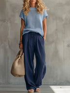 Miss | Jurk Dames Casual Relaxed Tweedelig - Katoen - Miss Madera MIS-ZX4BIH