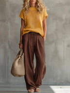 Miss | Jurk Dames Casual Relaxed Tweedelig - Katoen - Miss Madera MIS-4A9URI